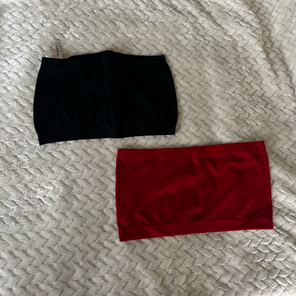 Sakura Red and Black Bandeau Tops